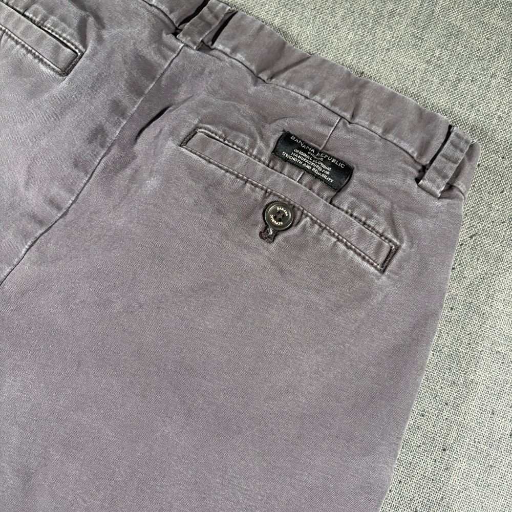 Banana Republic Fulton Skinny Chino Mens 31x30 (Fits 31x27) Grey Stretch Pants